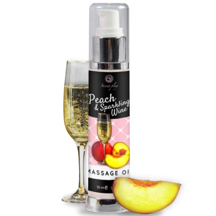 Olio per Massaggi Pesca & Champagne 50 ml - Secretplay