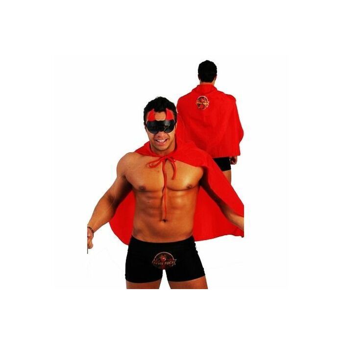 Set boxer Devilfuck + mantello + maschera + crop riding