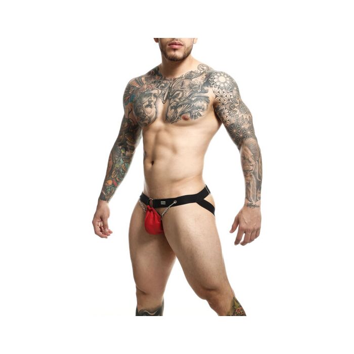 DNGEON Chain Jockstrap Rosso - Jockstrap con dettagli a catena