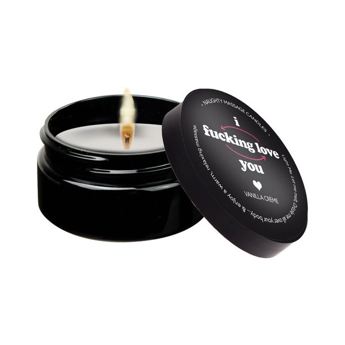 Candela da massaggio mini 56 gr i f*cking love you - Kama Sutra