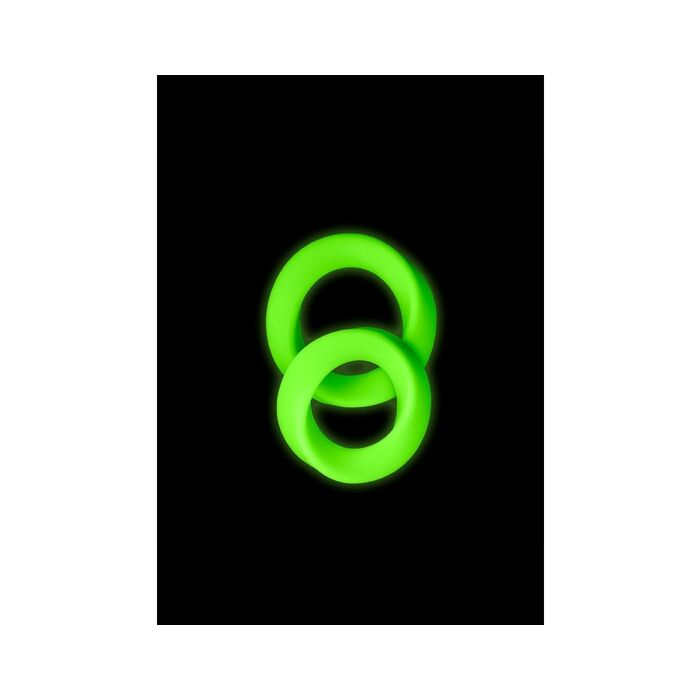 Ahi! - Anelli luminosi per il pene al buio - 2 pezzi