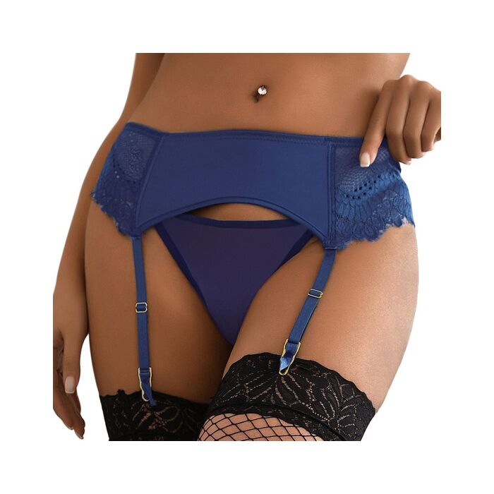 Reggicalze in Pizzo Blu