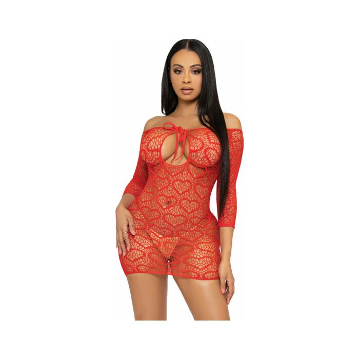 Abito Cuore Mini Rosso