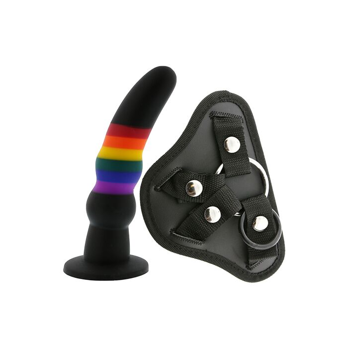 Dildo con cinturón Arcobaleno
