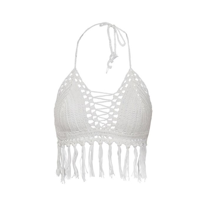 Bikini Bianco Tessuto Sexy