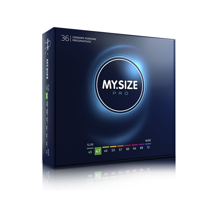 Preservativi SlimFit 47mm - Confezione da 36 pezzi.