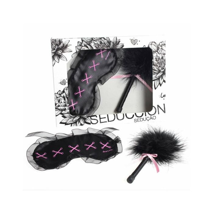 Kit accarezza spolverino e maschera nera