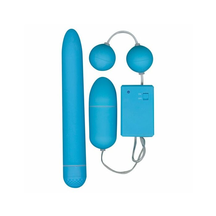 Set di giocattoli blu funky fun box