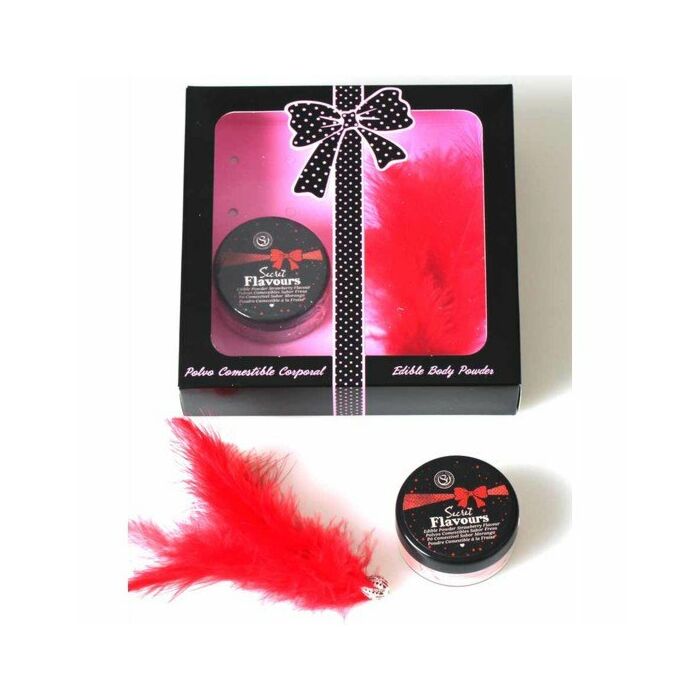 Custodia in polvere commestibile alla fragola