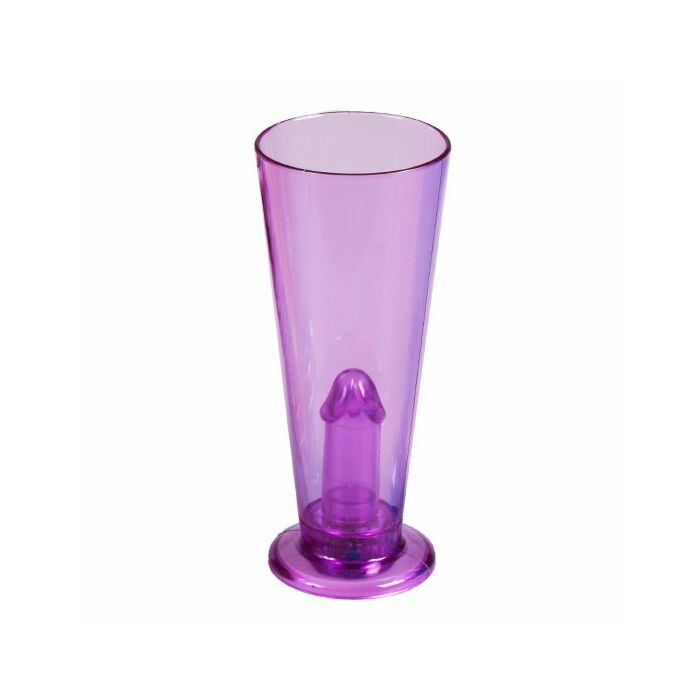 Pecker party in vetro lilla con luce