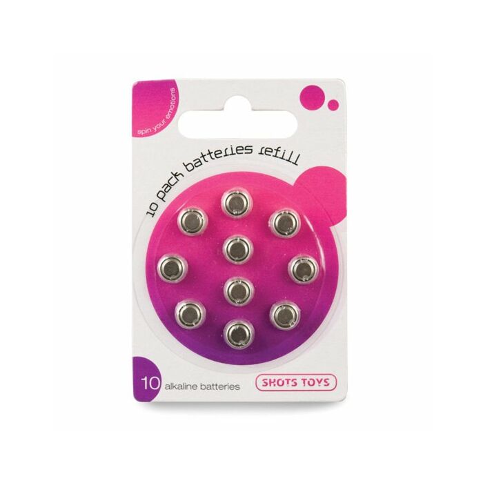 Confezione da 10 batterie alcaline a bottone lr41