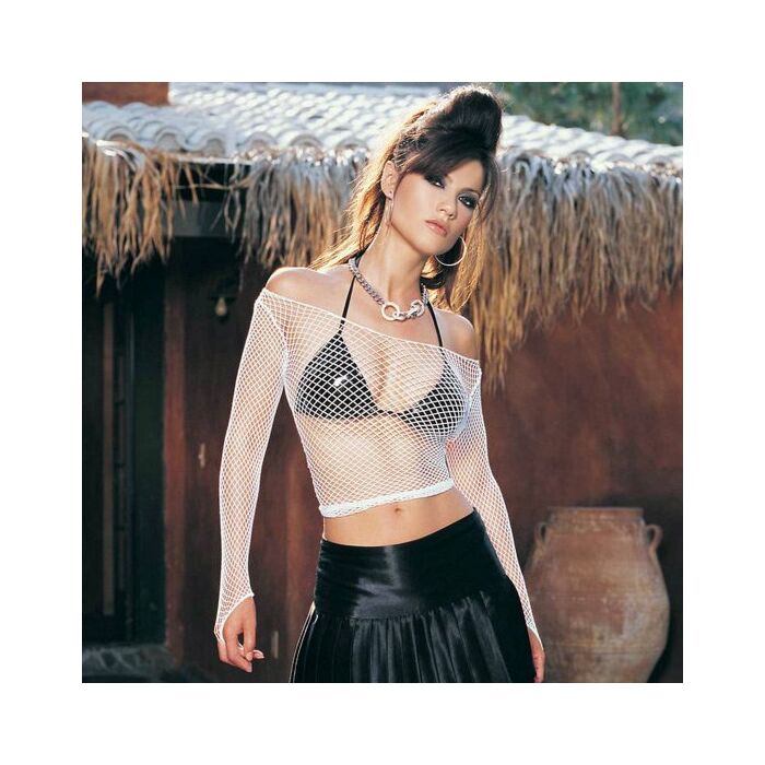 T-shirt manica lunga rete industriale bianca avenue leg