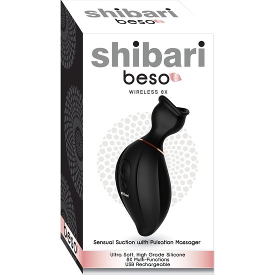 Massaggiatore bacio sensuale Shibari con aspirazione - nero