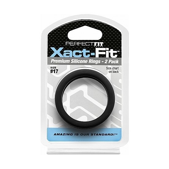 Confezione da 2 anelli in silicone Xact-fit 16,7 cm - nero