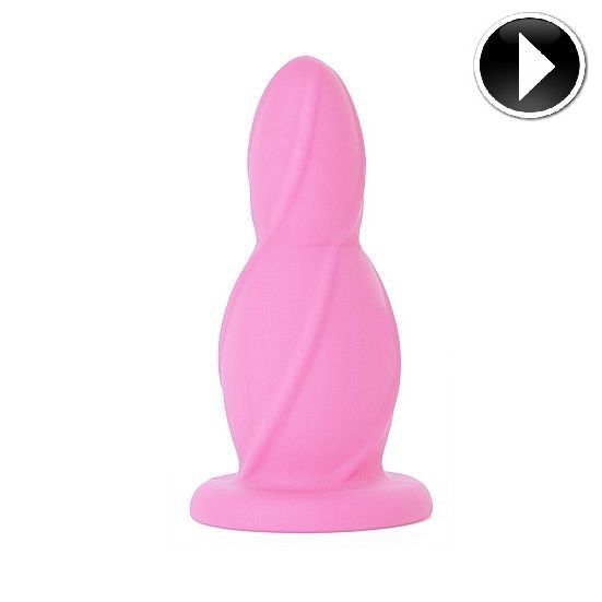Plug anale medio in silicone rosa