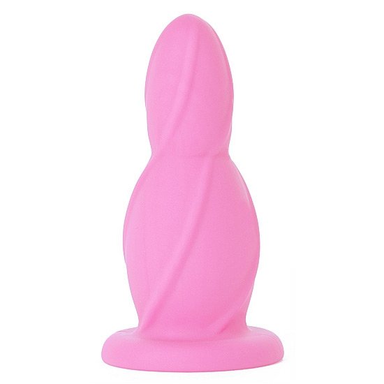 Plug anale grande in silicone rosa