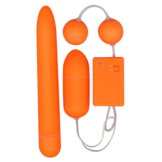 Set di giocattoli arancione funky fun box